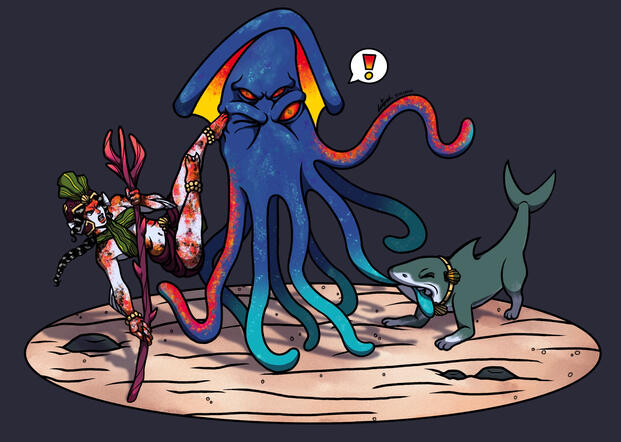 3D Design | Hero, Sidekick, &amp; Villain Illustration